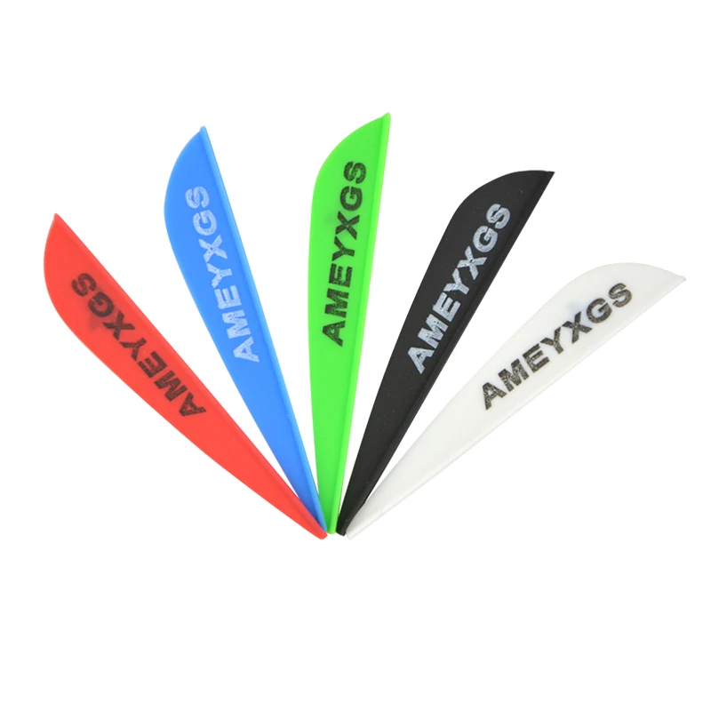 

50Pcs 2/3/4 Inch Archery Arrow Feather Rubber Arrow Vanes Plastic Fletching for Outdoor Hunting Shooting Accessories