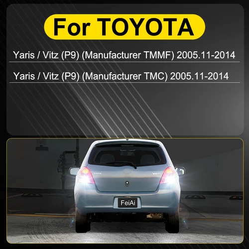 Imagen 2 del producto Para Toyota Yaris Vitz XP90 luces LED de marcha atrás Yaris P9 accesorios 2005 2006 2007 2008 2009 2010 2011 2012 2013 2014