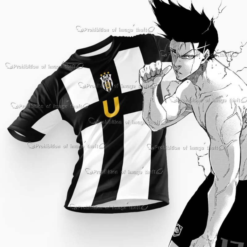 

2025New Hot Selling Blue Lock Japanese Uber Role Playing ShirtBarShoei Football Shirt Children Adult Speed Drying Sports T-shirt