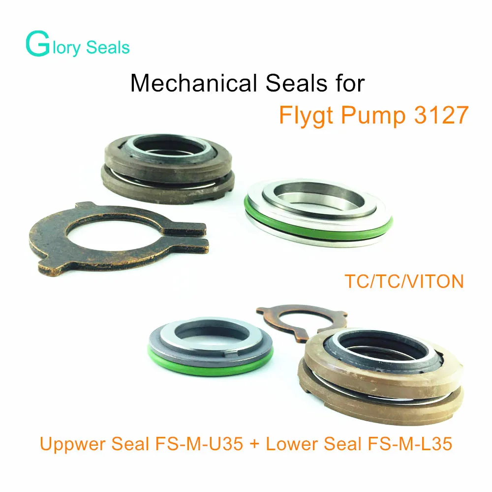 

Flygt Mechanical Seals FS-MU-35 FS-ML-35 Upper Seal+Lower Seal Shaft Size 35mm For Flygt Pump 3126-181/3127/4440/5530 2sets/lot