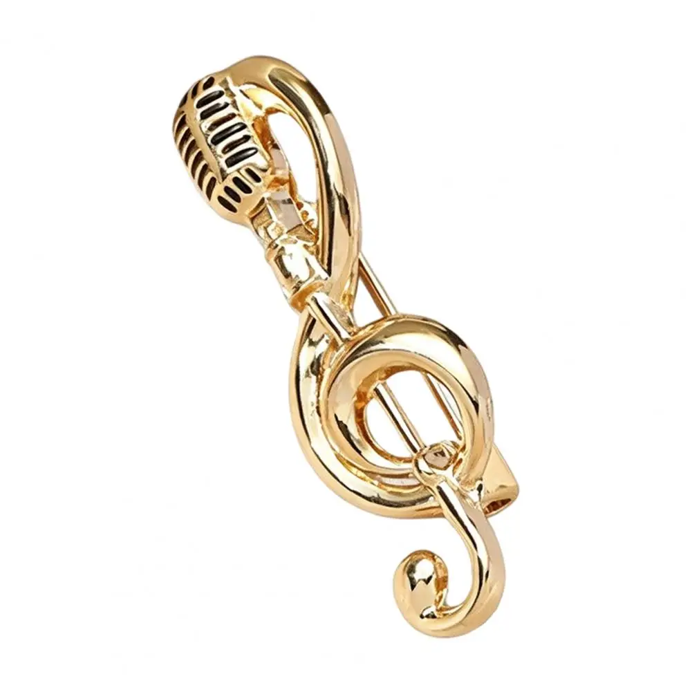 Strong Buckle Microphone Clip Women’s Microphone Brooch Pin Durable Alloy Lapel Pin with Strong Buckle Electroplated for Coats