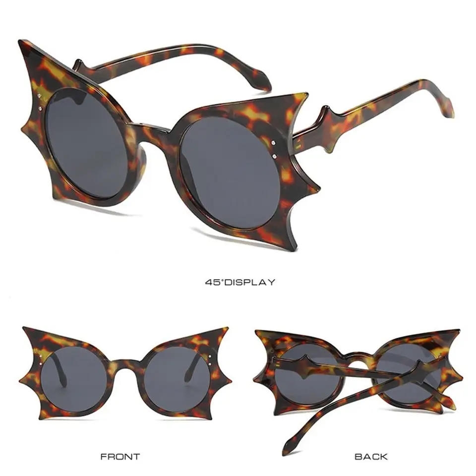 Halloween Glasses Unique Bat Shaped Sunglasses for Women  display picture 1
