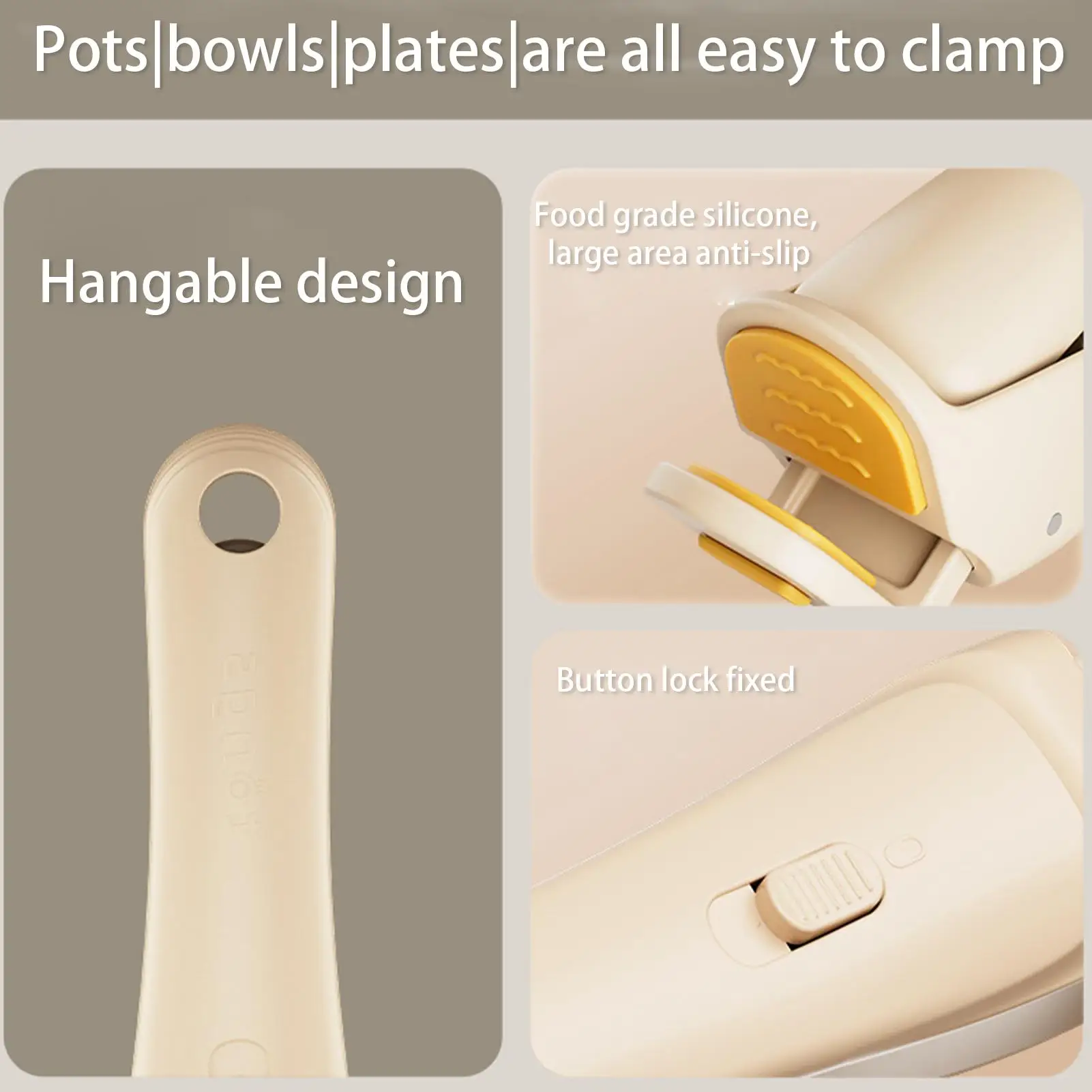 مقبض قابل للإزالة للأواني مقلاة مقبض للمطبخ مكافحة السمط مقلاة الطبخ مقبض تجهيزات المطابخ ملحق للأواني المقالي