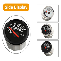 New Motorcycle Boat Truck Universal 52mm Oil Pressure Gauge 0-30Bar 0-435Psi with Red Backlight 12V 24V