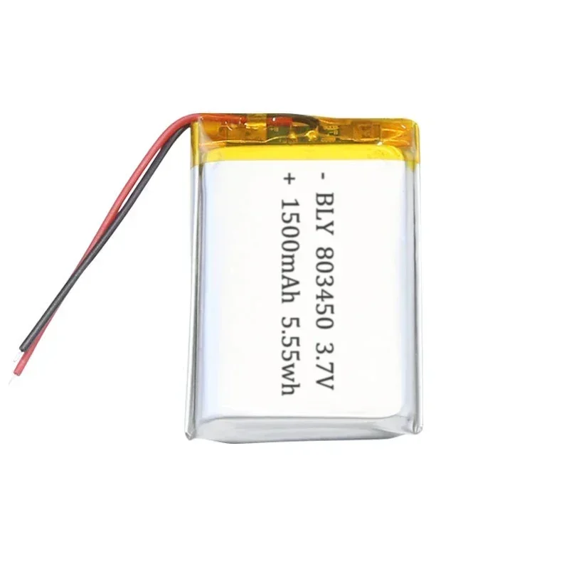New 3.7V 1500mAh 803450 Polymer Lithium Battery Li-polymer Rechargeable Batteries for Power Tools GPS Toys Lighting Equipment