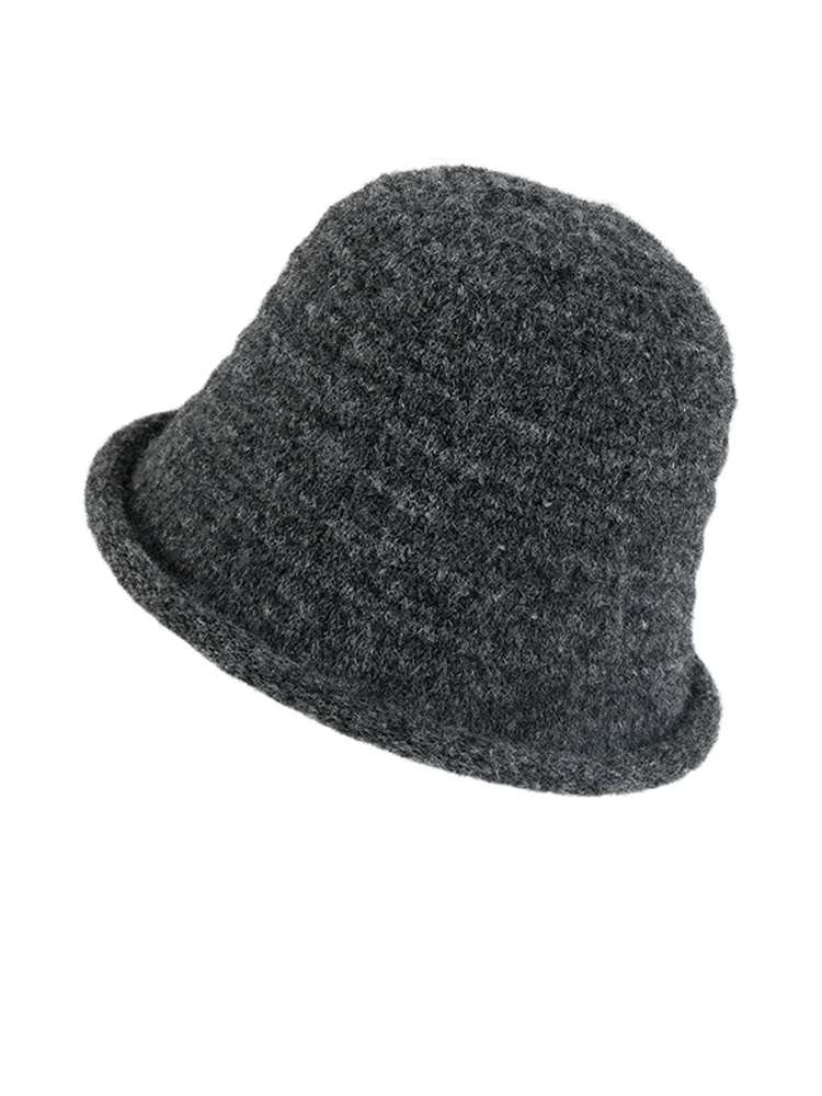 

Новые осенне-зимние вязаные шапки для женщин, теплая рыбацкая шапка, однотонная шапка в корейском стиле, шапка с химиотерапией, панама, головной убор