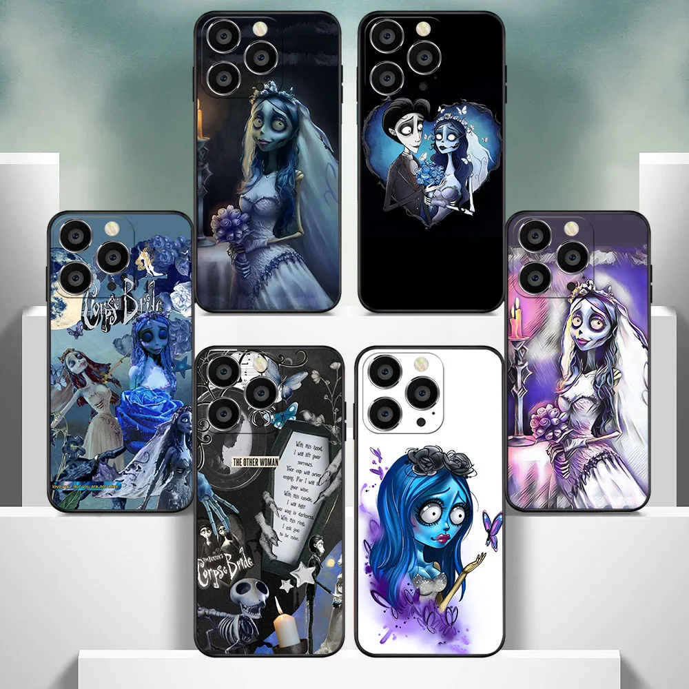 IQ-20 Halloween Corpse Bride Soft Case For iPhone 11 12 13 14 15 Pro Max Mini Plus