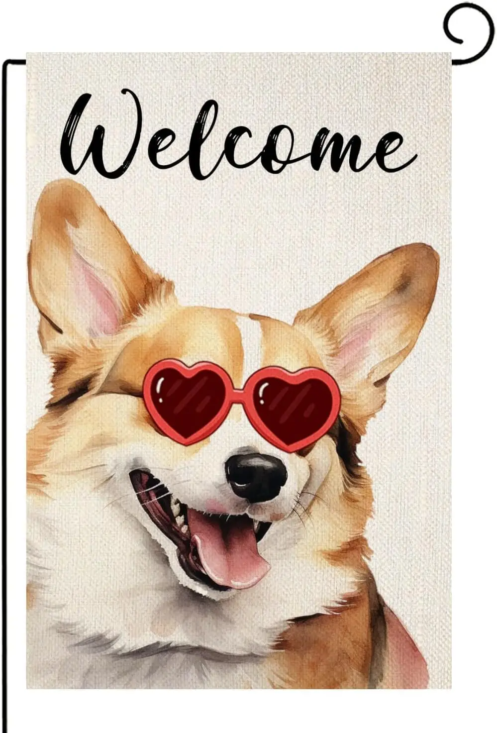 Welcome Corgi with Sunglasses Garden Flag Small Vertical Double Sided Decorative House Yard Decor Flag for Outdoor Decoration 12