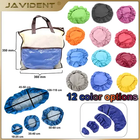 JAVIDENT Dental Chair Cover Unit PU Leather 4pcs/set Dental Chair Elastic Waterproof Protective Cover and Dental Chair Cushion