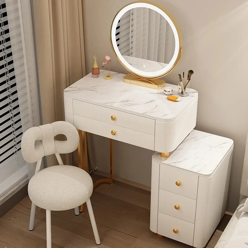 Bedroom Girls Vanity Table Makeup Organizers Storage Luxury Vanity Table Modern Nordic Comoda Pra Quarto Home Furniture