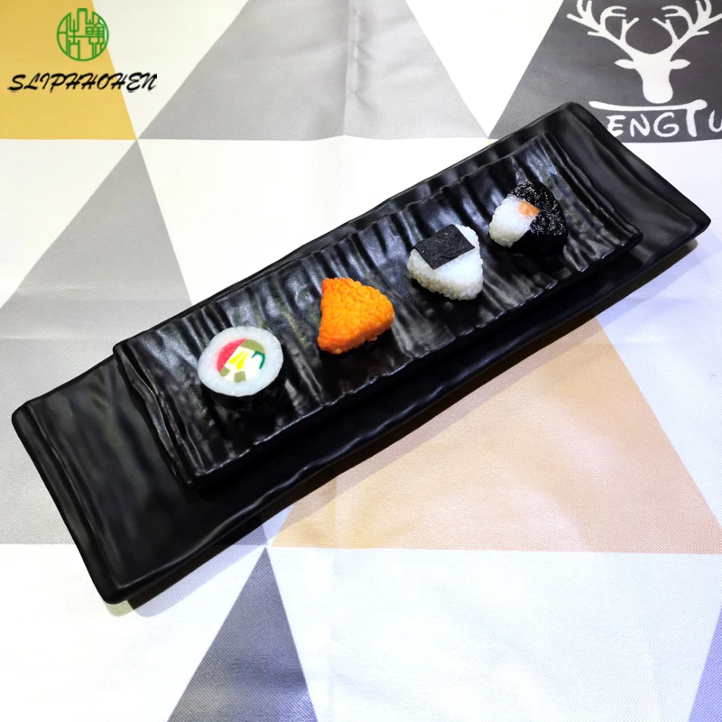 Bakery Dessert Plate Japanese Restaurant Sushi Dish Rectangle Dinnerware A5 Melamine Imitation Porcelain Tableware
