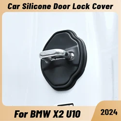 For BMW X2 U10 2024 Car Door Shock Absorber Door Lock Protector Silicone Auto Door Lock Latches Cover Accessories