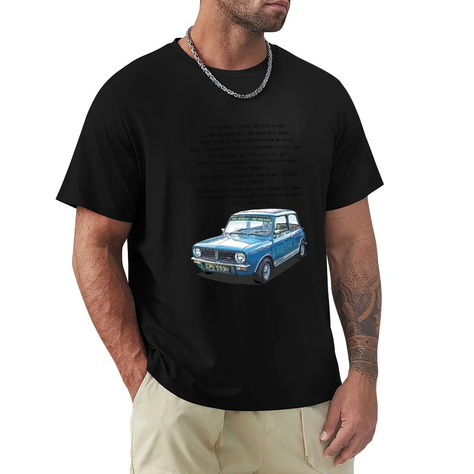 

Roxy Music: Re-make / Re-model Lyrics T-Shirt Street Style Casual Tee Shirt