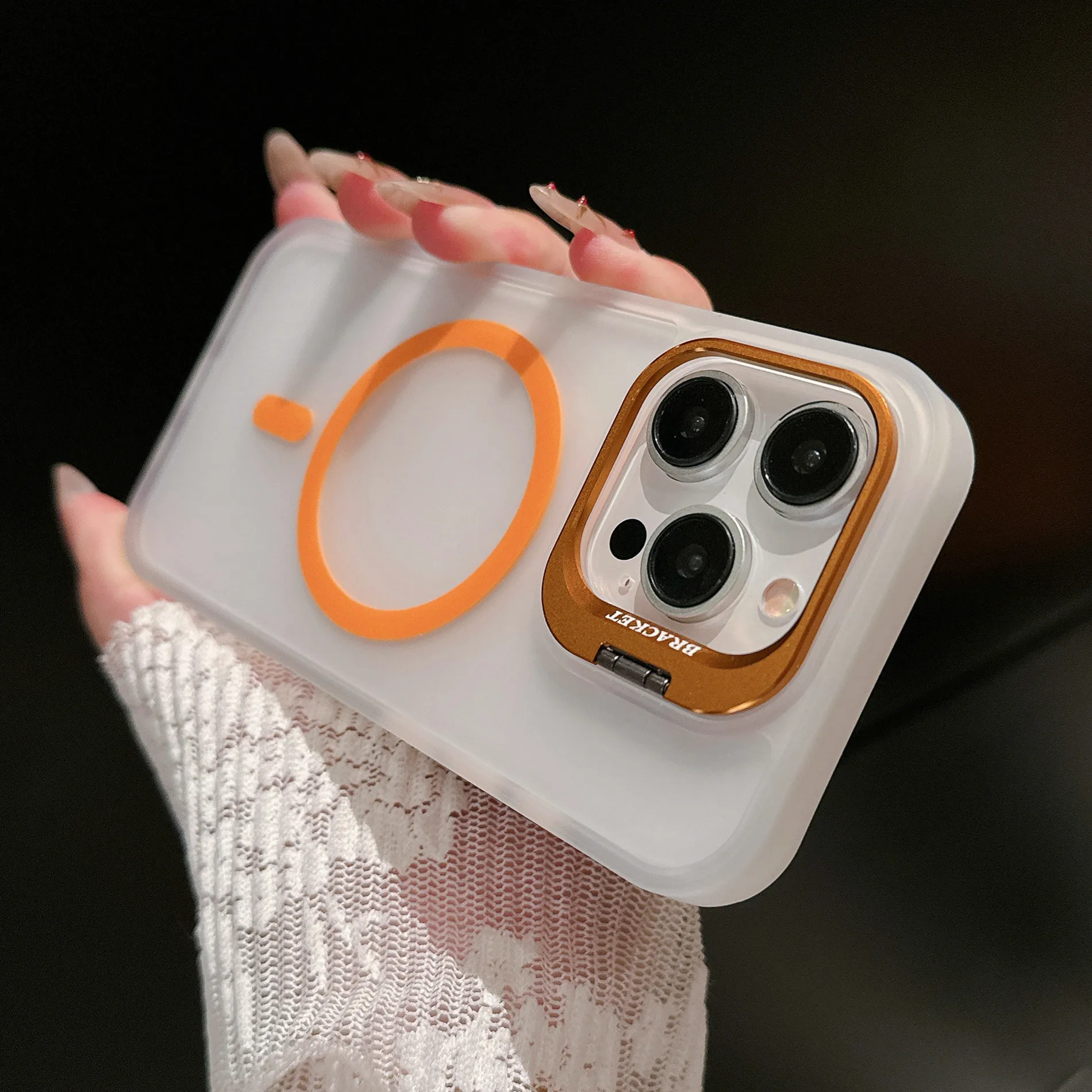 

Phone Case For Luxury Magnetic Shockproof Iphone 15 14 13 12 11 Pro Max 14 15 Plus Funda Stand Glass Lens Protection Back Cove