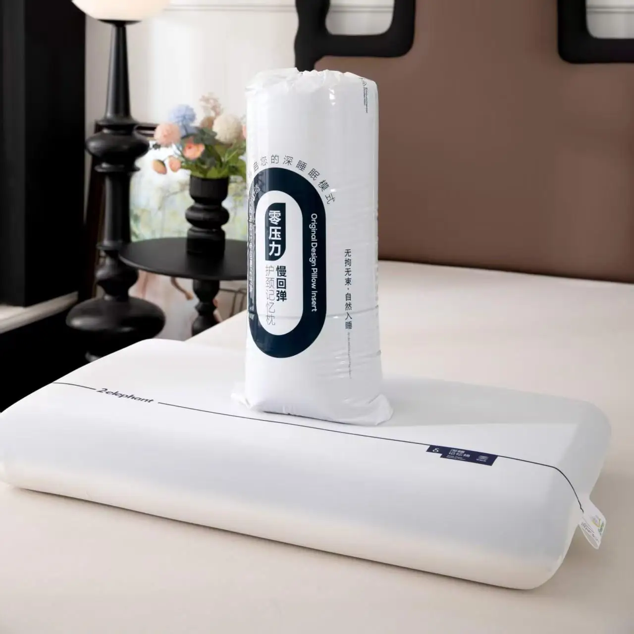 

New Dual-Color Zero-Pressure Memory Pillow Single Person Neck Support High End Pressure-Resistant Memory Pillow Core