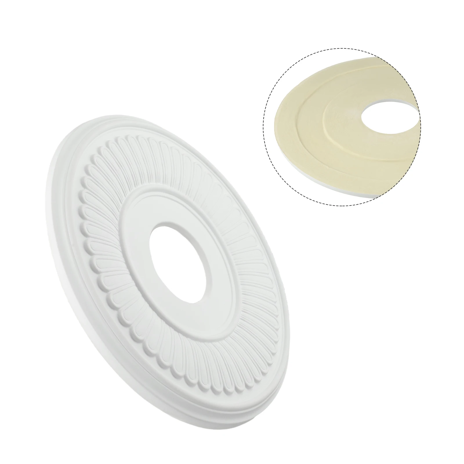 Home Runde Medaillon PU dekorative Deckenventilator Leuchten Abdeckungen Platte Deckenleuchte Pendelleuchte Basis Heimwerker