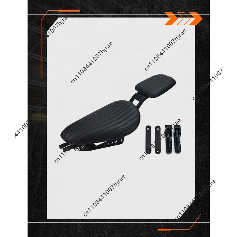 For Triumph Bonneville Bobber Folding Seat Kit Front Rear Passenger Cushion Assembly with Footrest Pegs
