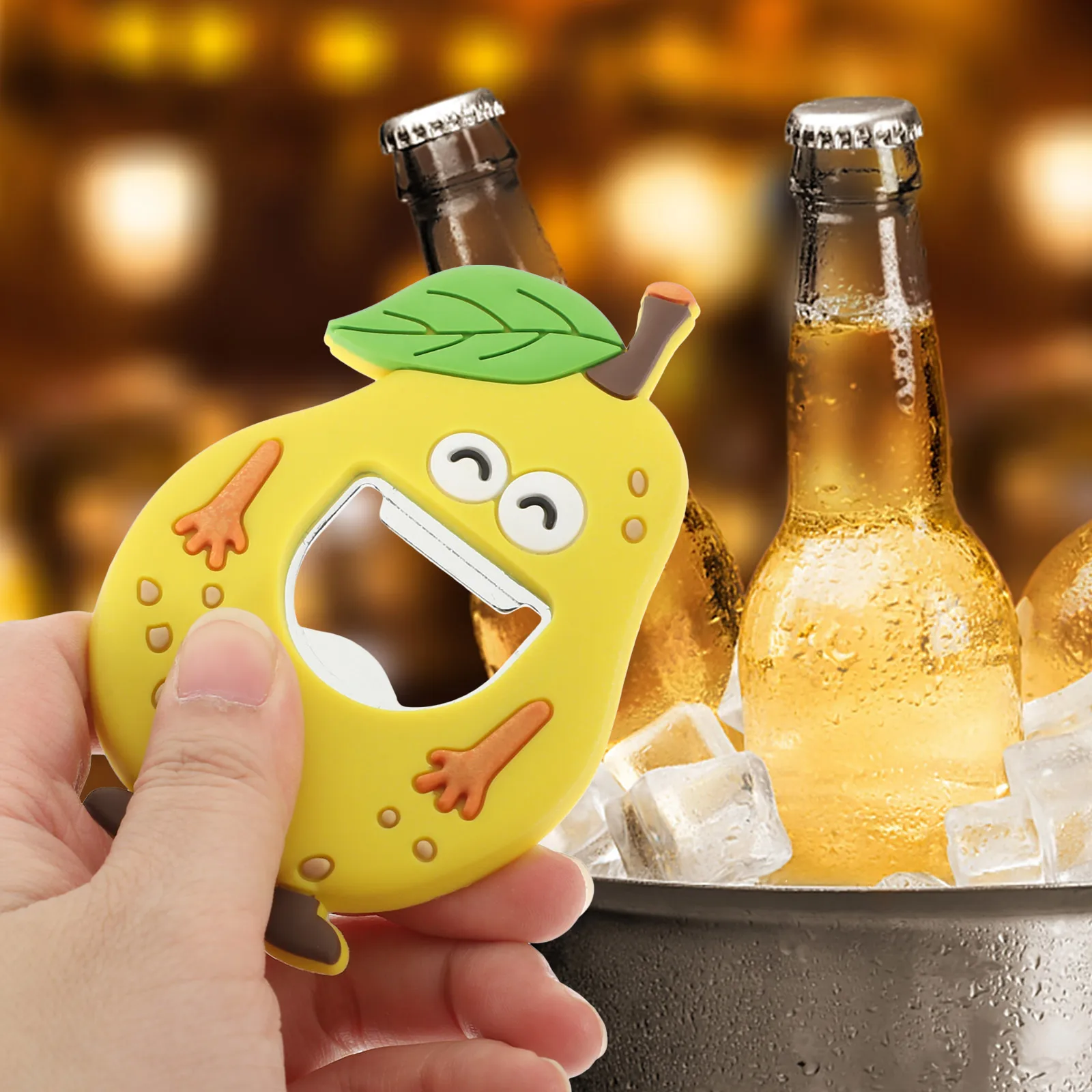 

Creative Pear Shaped Bottle Opener Cute Beer Opener Manual Soda Lid Remover Party Gadget Sturdy Material Easy To Use Bar
