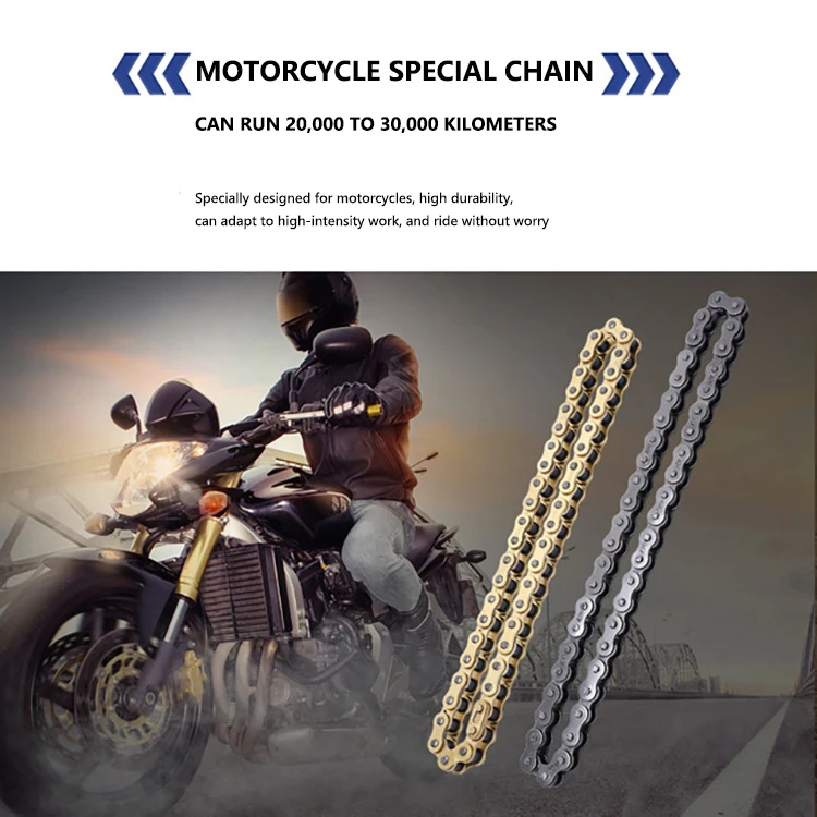 DID Titanium steel Motorcycle  Gold Oil seal Chain Sets For 428 chains 136 Link 520 525 530 chains 120 Links with Facotry Sale