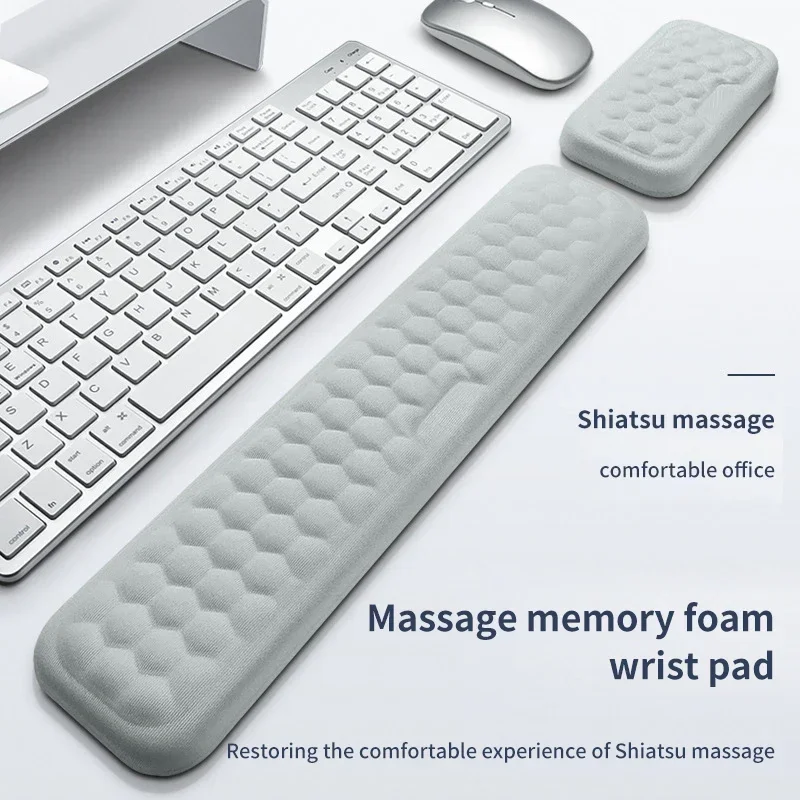 

Memory Foam Keyboard Mouse Pad Computer Office Gaming Wrist Protection Wrist Rest Laptop Wrist Support Pad Ergonomic Arm Rest