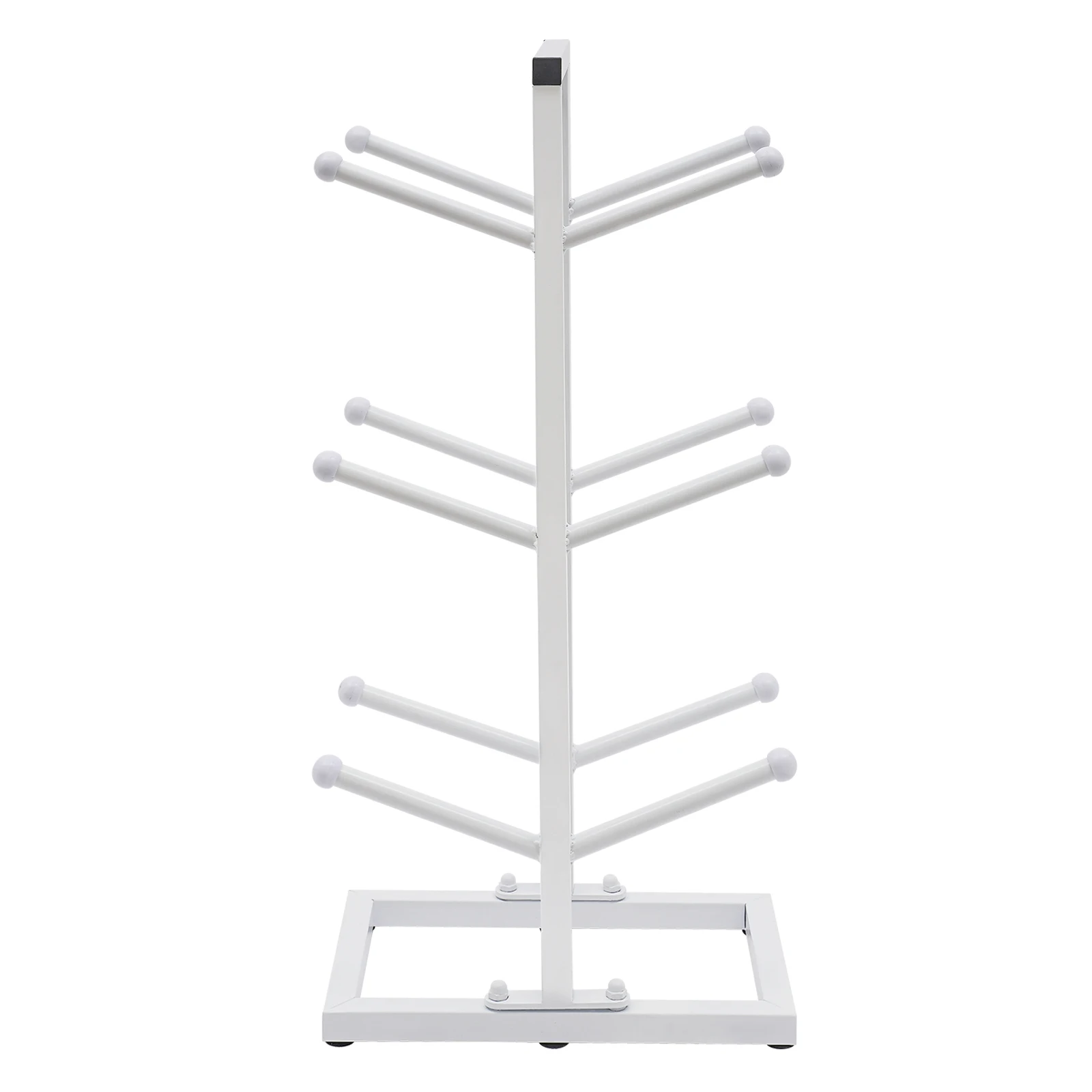 Rack organizador de basquete de 6 bolas, armazenamento de bola de futebol resistente de 3 camadas com base antiderrapante e design de gancho de arco, para casa
