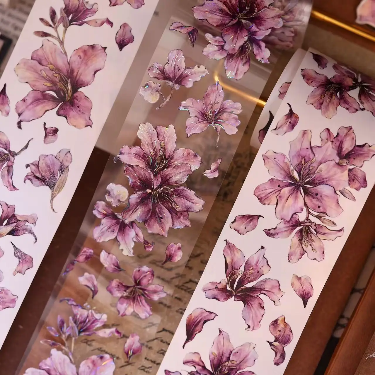 

XiaoBaiJia Studio винтажная Bauhinia цветочная васи ПЭТ лента DIY изготовление карт Скрапбукинг декоративная наклейка