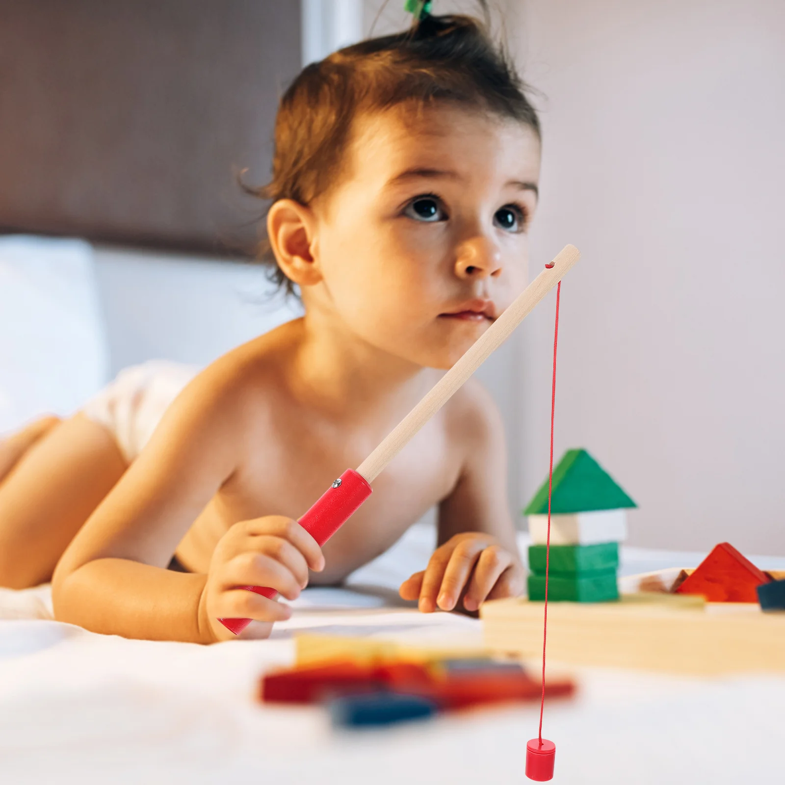 4-delig speelgoed kinderhengel educatief vroeg speelgoed cilinder spelpaal interessant houten