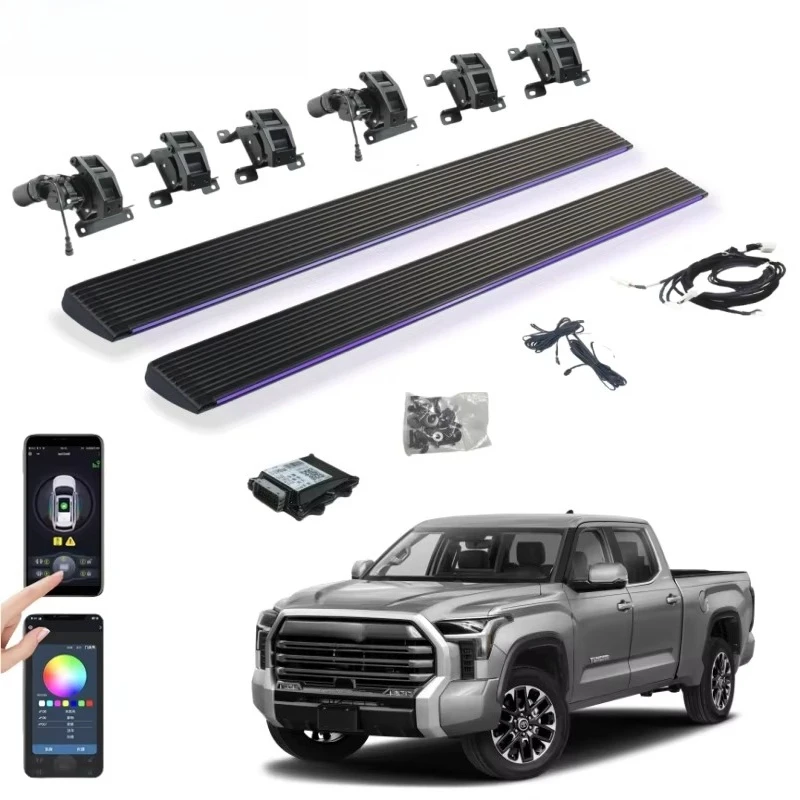 

2022 2023 2024 2025 Tundra Capstone Truck Automatic E Power Running Boards Electric Side Steps with Led Light