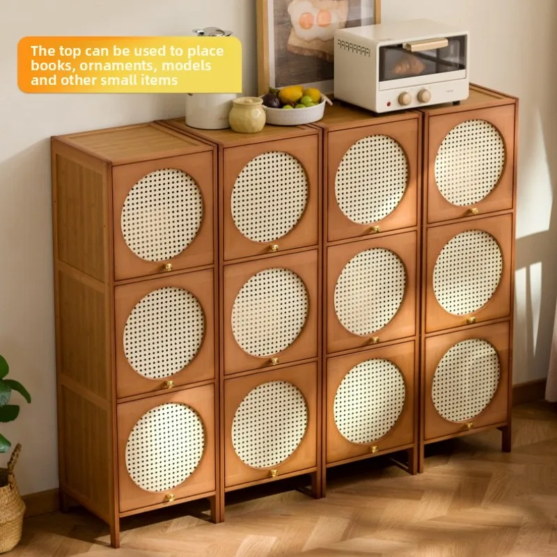 

Прочный шкаф для хранения вещей в спальне, прикроватный, пристенный, пылезащитный, для гостиной, столовой, кухни, буфет, полка