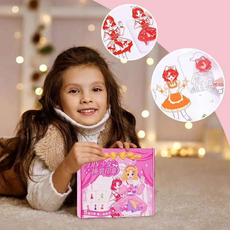 

Fashion Dress Up Book Collecting Book Dress Up Stamp Toy Girls Costumes Game Travel Play EducationalToy For Easter Birthday