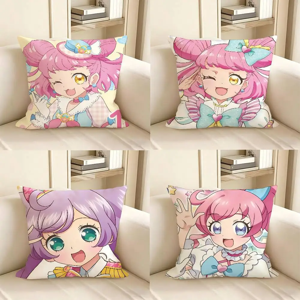 1pc Idol Anime Kiratto Pri Chan Pillow Case Fashion Square Pillowcase Bedroom Sofa Room Ins Decoration Leisure