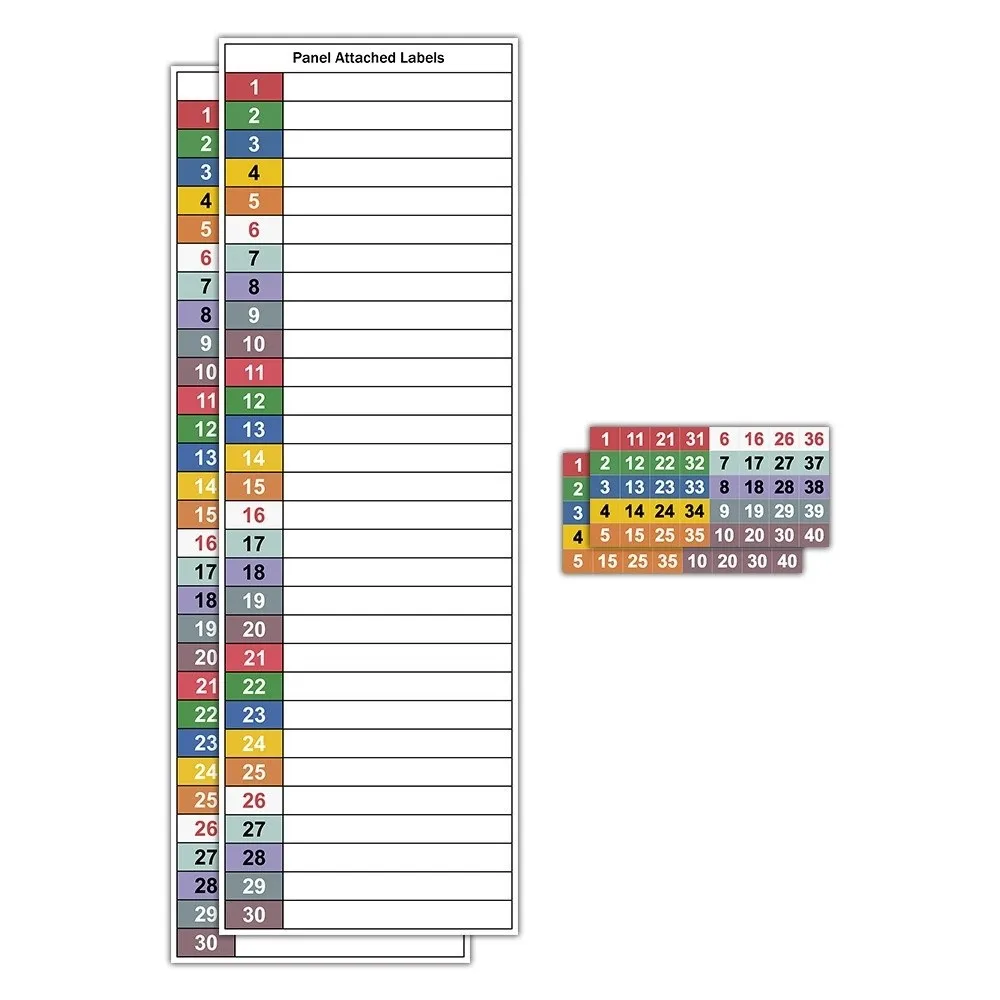 

2 sets (2 pcs/set) Waterproof Electric Box Label Sticker Self Adhesive PVC Material Breaker Panel Number Stickers Handwritten