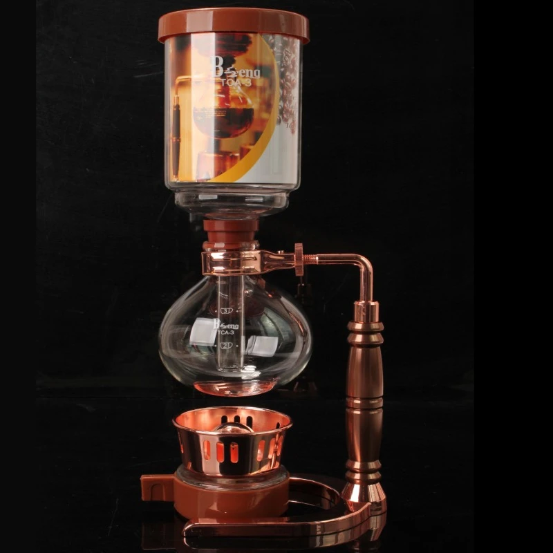 

Siphon Coffee Maker Vacuum Glass Siphon Pot 1-3 Cups Preserve The Original Flavor of Coffee for Home Office Clubhouse