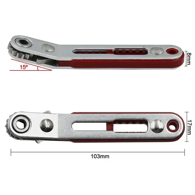 1-3 stücke Mini Multi-funktion Zwei-weg Ratsche Flach Kopf Ellenbogen Flache Schraubendreher Ratsche Kreuz-förmigen Sechseckigen Kopf Werkzeuge – Detail 5