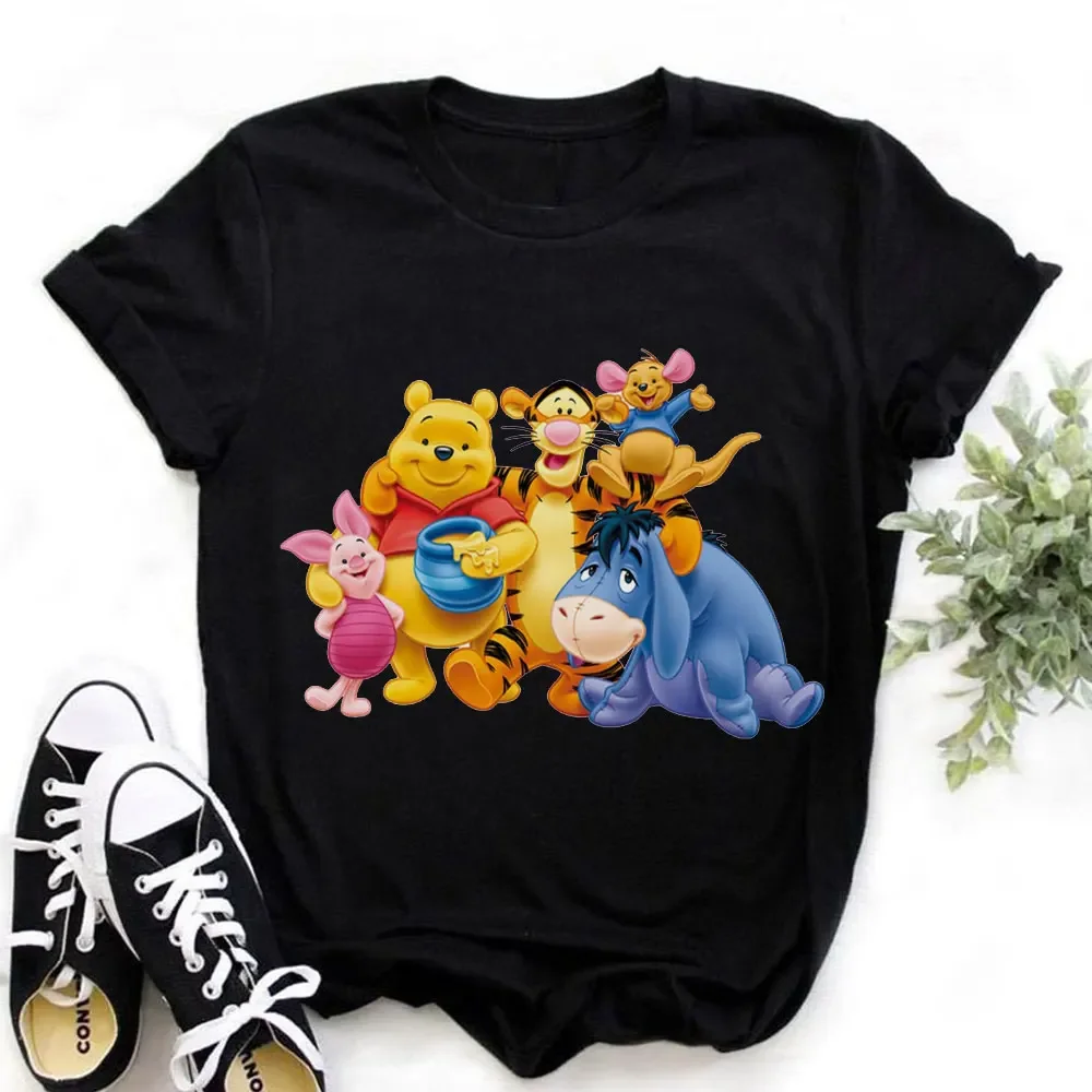 The Many Adventures Of Winnie The Pooh Disney T Shirt Women Y2k Tops Cute Graphic Tees Cartoon Harajuku Oversized T-shirt Female