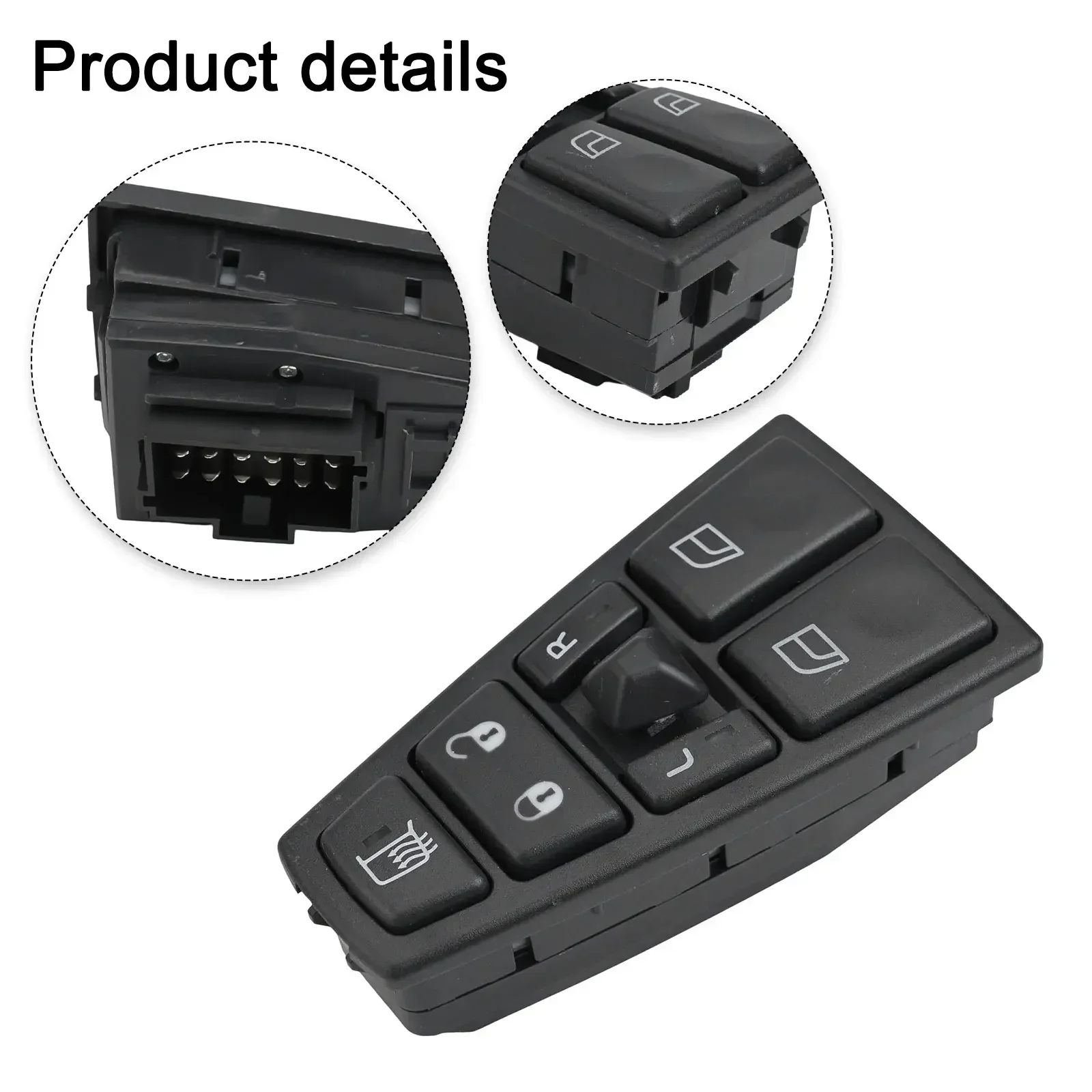

Black Mirror Control Mirror Lift Button Sleek Black Aesthetics Under Various Conditions For Volvo Models For VOLVO FH 12
