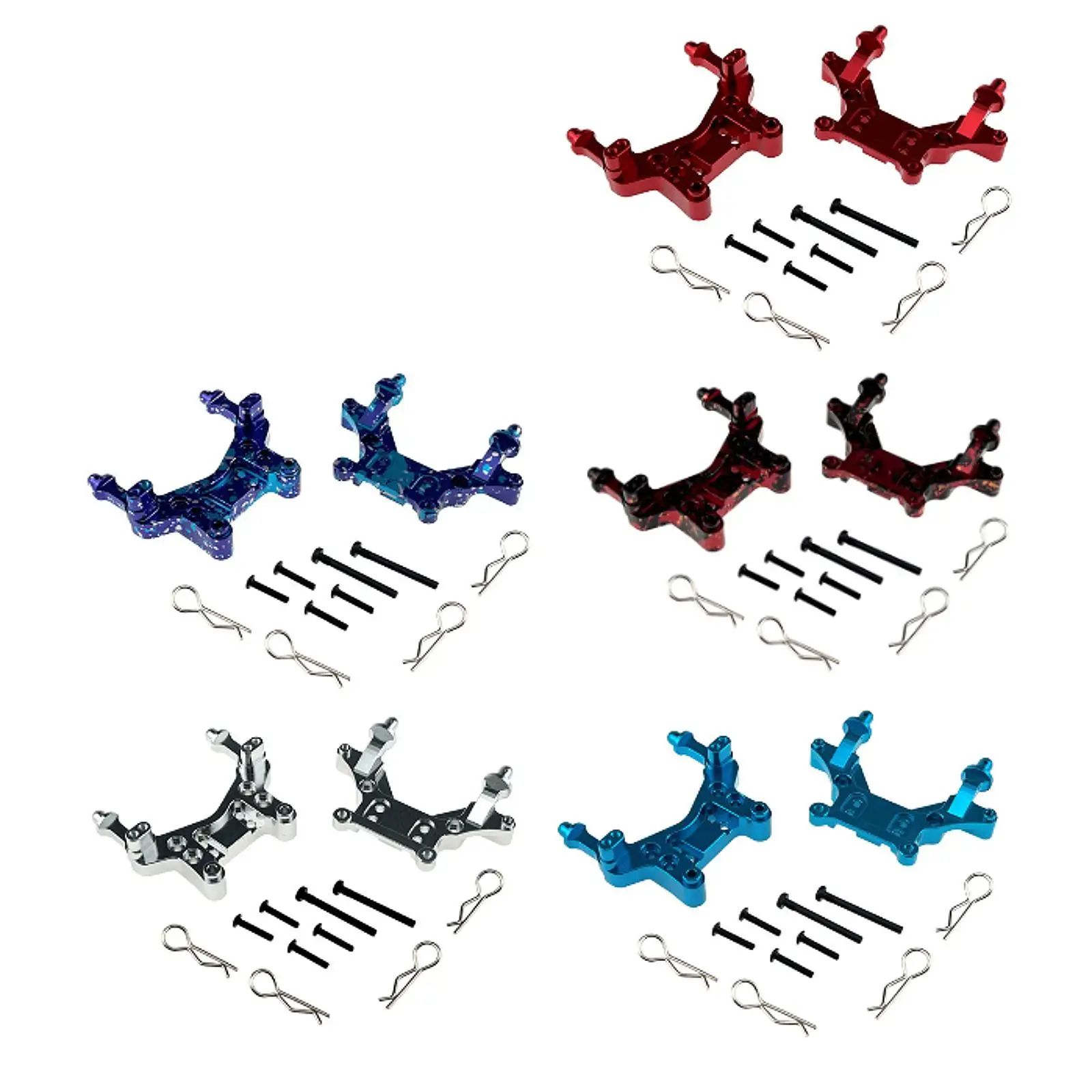 Toy Car Shock Tower Kit 1 16 RC Car Front Rear Durable Aluminum Parts Practical Replace for