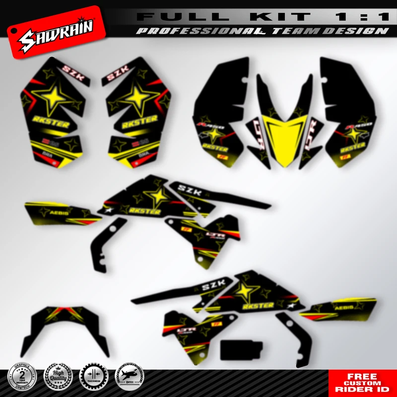 Sawrain For SUZUKI LTR450 LTR450R Custom Motorcycle Graphics Backgrounds Decal Stickers Kit