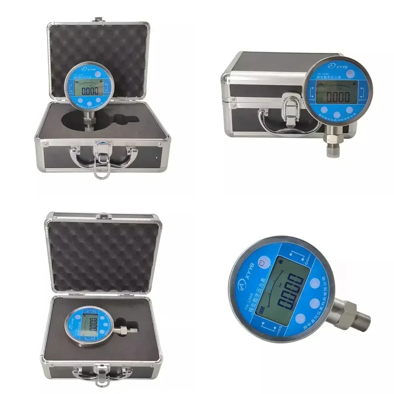 XINYI 5-Digit LCD 100mm Range IP65 Waterproof Battery-Powered Digital Pressure Gauge -20~80 2-Year Warranty