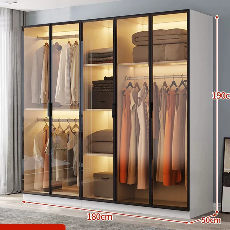 Organizer Partitions Wardrobe Mirror Cabinets Storage Cupboard Wooden Wardrobe Space Saving Cheap Cube Muebles Hotel Furniture