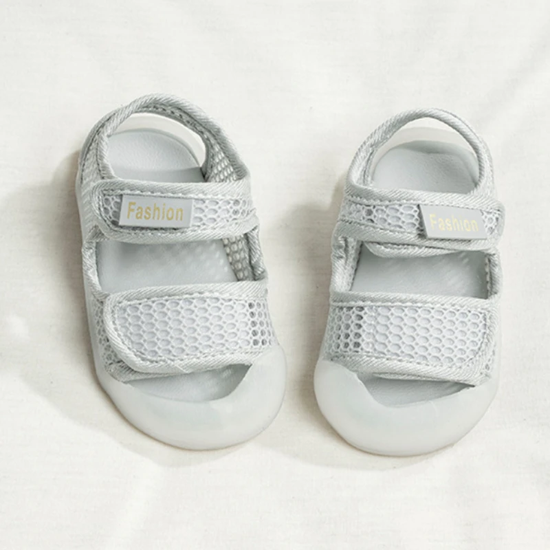 Summer Baby Toddler Kids Sandals for Girls Boys Slip-On Mesh Casual Beach Shoes Children Lightweight Breathable Flat Sandals