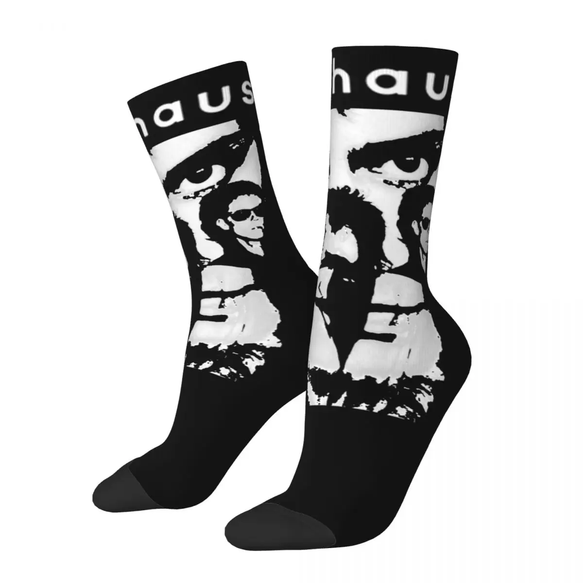 

Funny Bauhaus Gothic Rock Skateboard Socks Polyester Crew Socks for Women Men Sweat Absorbing