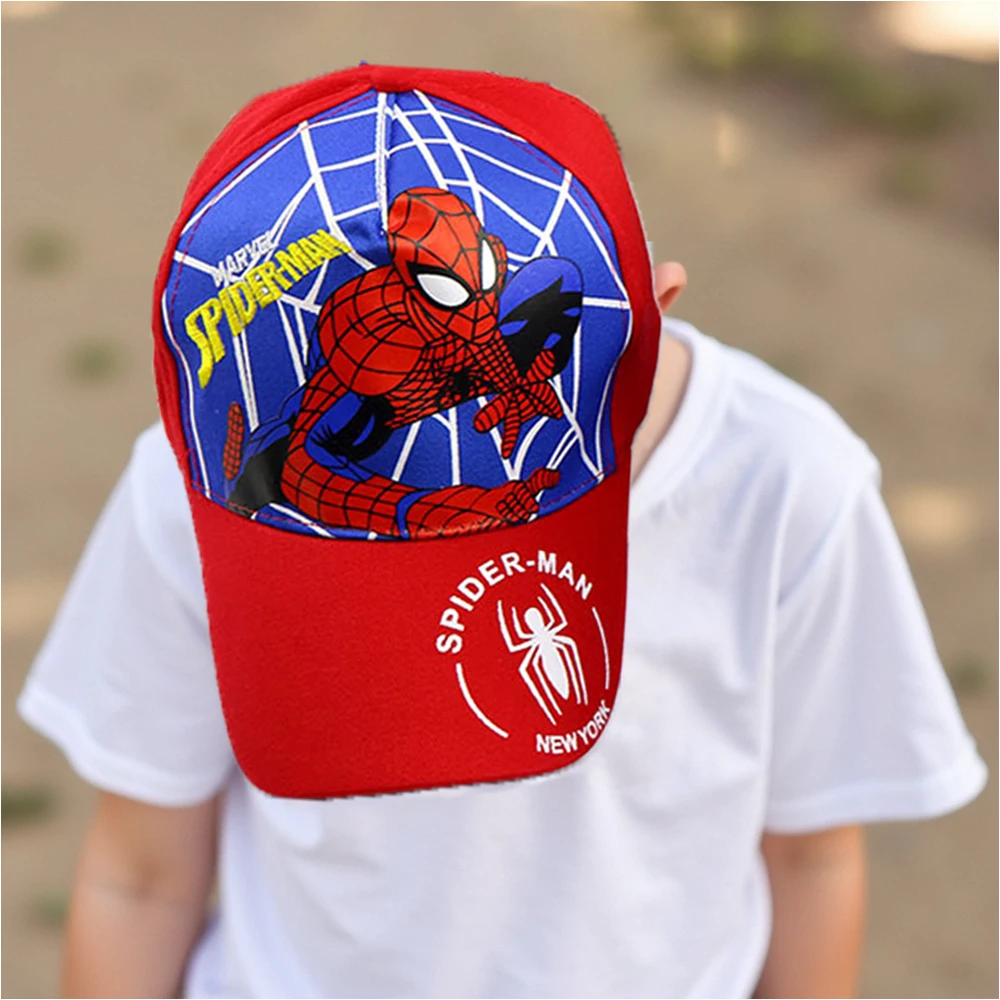 Superbohater Spiderman czapka z daszkiem moda na co dzień krem ​​do opalania kaczka kapelusz z językiem nadruk pająka dzieci akcesoria Cosplay nakrycia głowy czapka przeciwsłoneczna