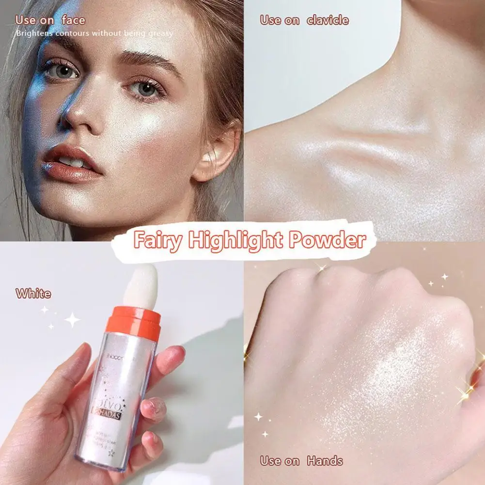 POLVO DE HADAS Fairy Powder Highlighter Powder Shimmer Contour Blush Powder Blush for Girl Face Body Iluminador Maquillaje