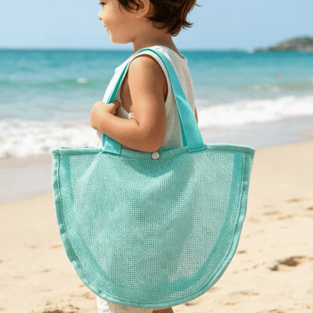 

Dopamine Lightweight Solid Color Mesh Pouch Large Capacity Reusable Beach Bag Eco-Friendly Waterproof Toy Storage Bag Pool