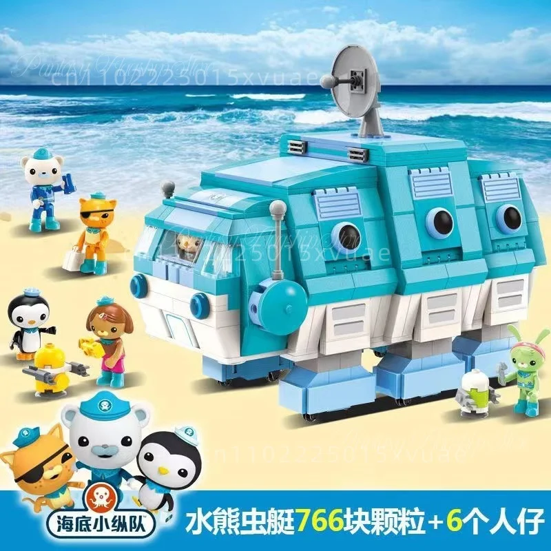 Octonauts اللبنات أنيمي الكرتون علم الأحياء البحرية التعليم التجمع لعبة نموذج سطح المكتب الديكور هدية عيد ميلاد الأطفال