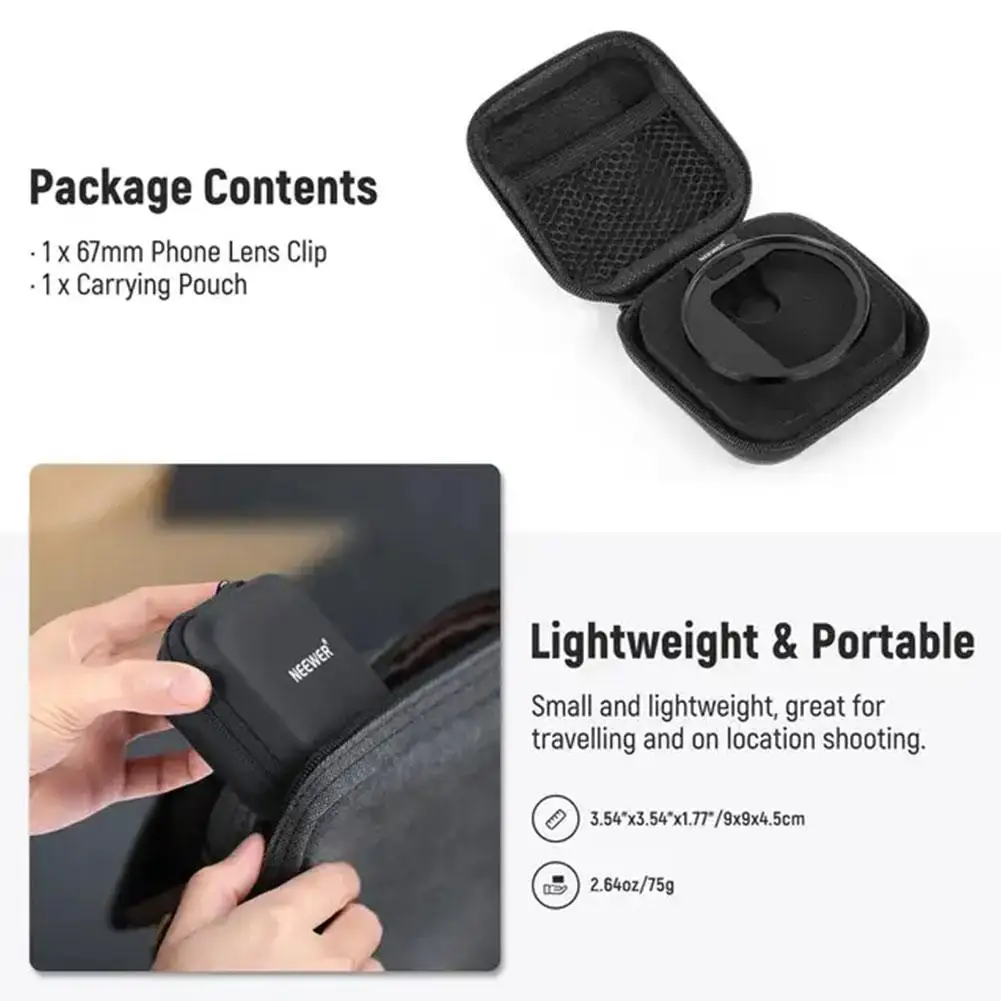 67mm Filter Adapter For Mobile Phones Clip-on Phone Lens Filter Adapter for Camera Assistant Lens Effects Filter Accessories