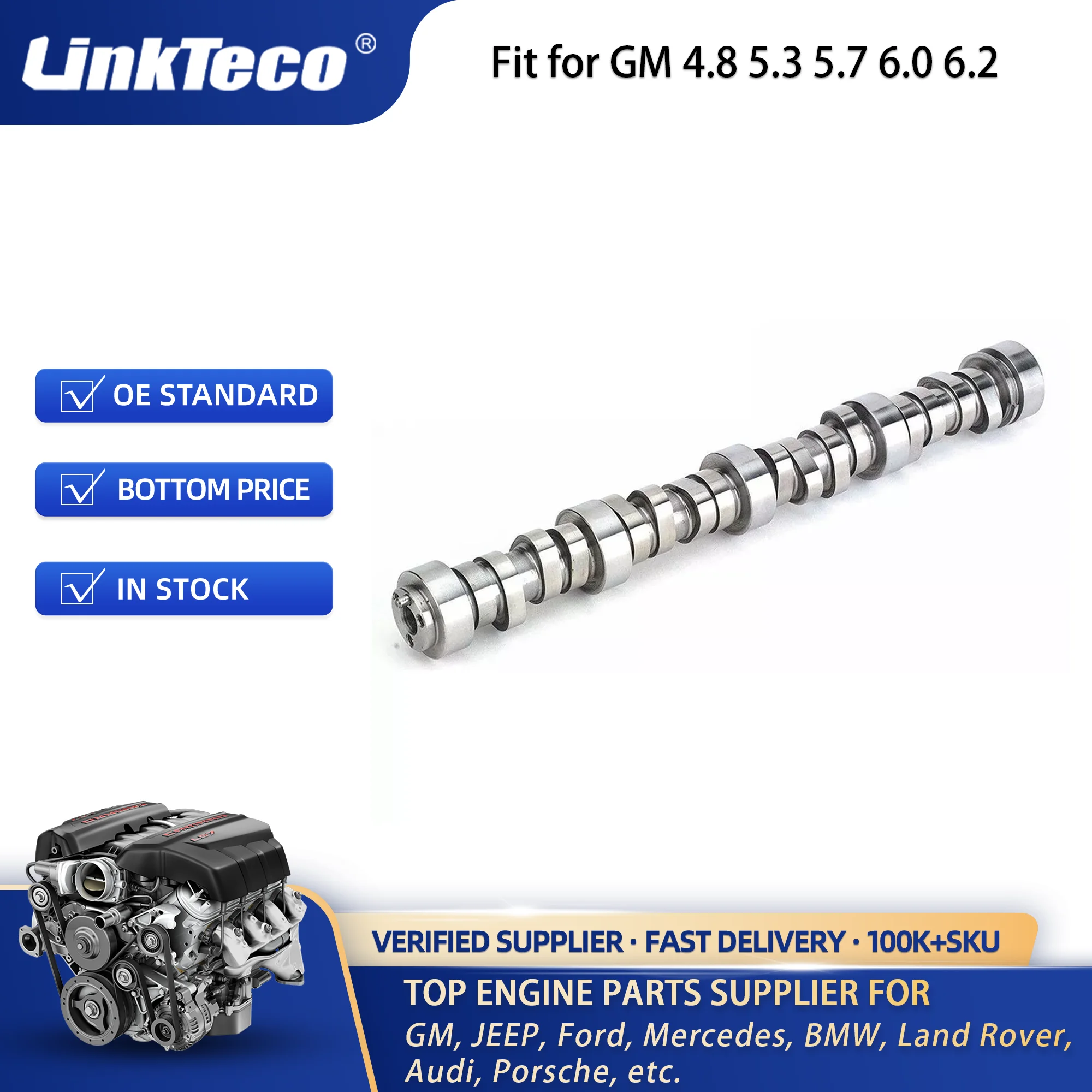 Linkteco محرك المرحلة 4 عمود الحدبات توربو عمود الحدبات عدة ل LS LS1 LS2 LS3 LSX 4.8 5.3 6.0 6.2 211-004 33439155R1 PR7400312-16