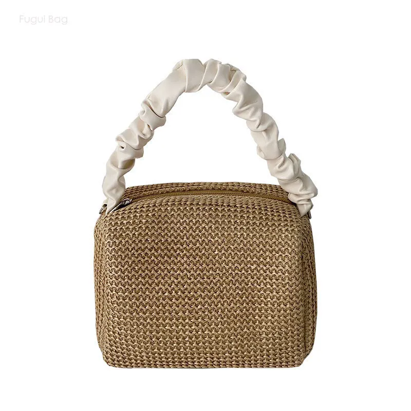 Women's Handbag Single Shoulder Underarm Bag New Versatile Fashionable Casual Personalized Elegant Pleated Grass Weaving