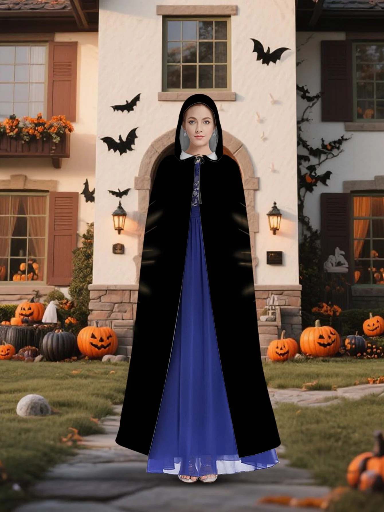 Customization 1pc Lianyao Shi Product Selection 2D Flat Printing Popular Hooded Cape Mystic Bee Celestial Tattoo Design 100% Pol